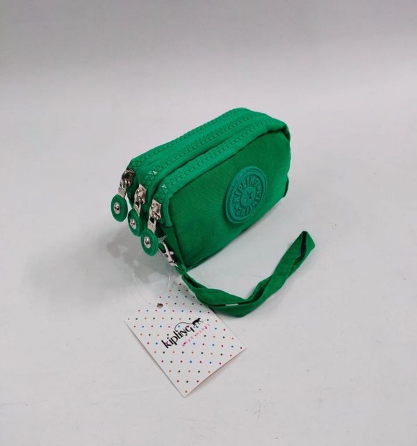 Green three zipper purse, Runner Street