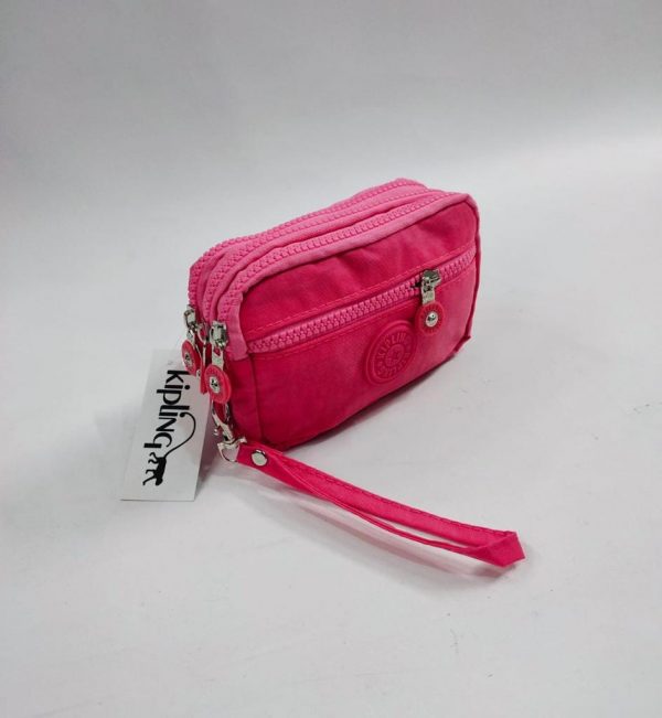 Pink three zipper purse, Runner Street
