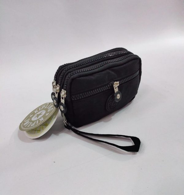 Black three zipper purse, Runner Street