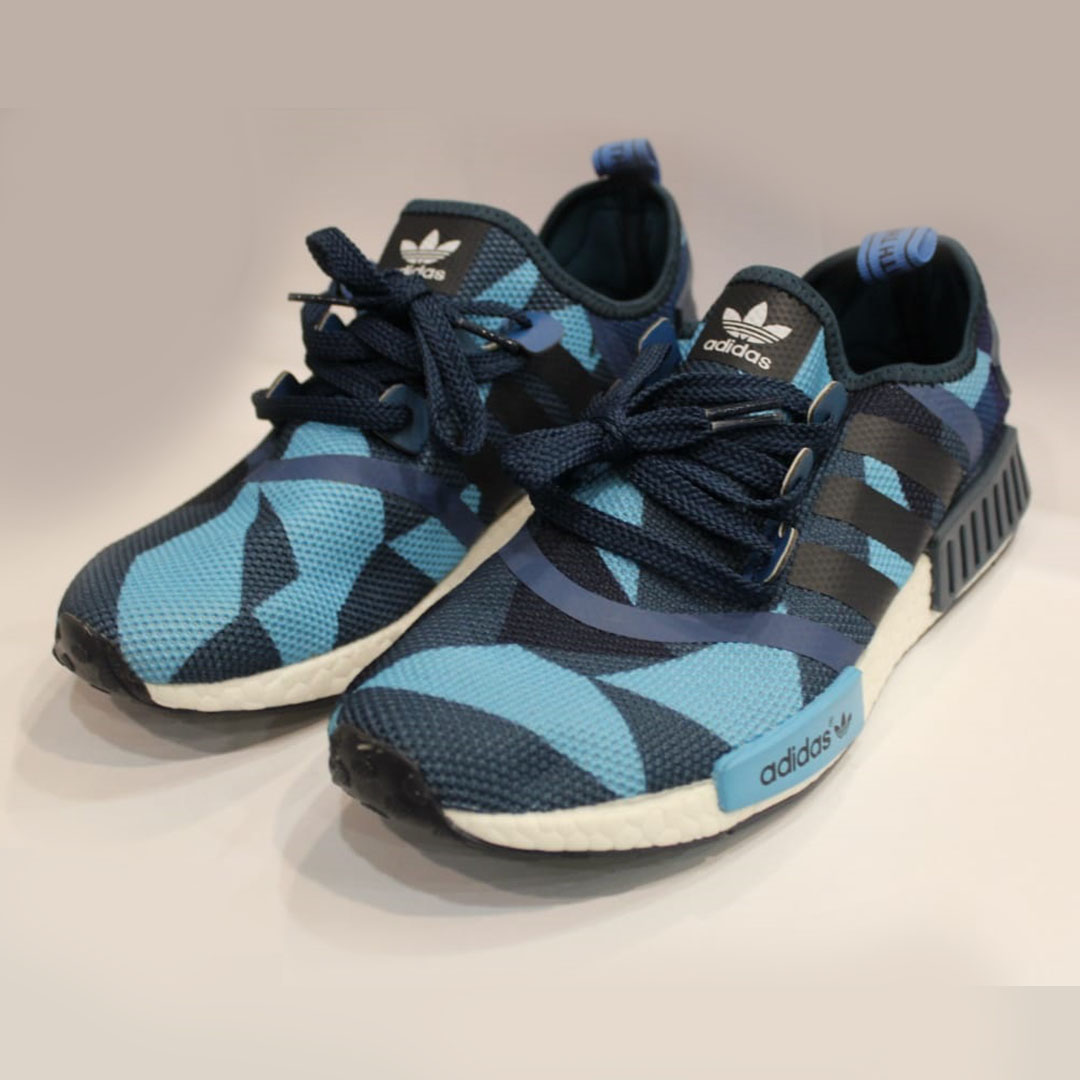 Adidas NMD R1 Trainers Blue Navy Geometric Camo for Men – Runner's Street